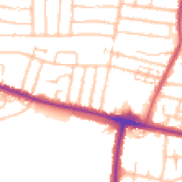Daytime road noise heatmap for DA16 1SA