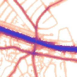 Daytime road noise heatmap for DA16 2AB