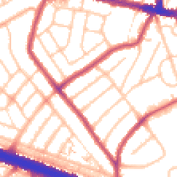 Daytime road noise heatmap for DA16 2DY