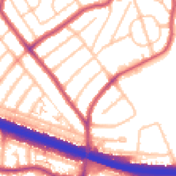 Daytime road noise heatmap for DA16 2JN