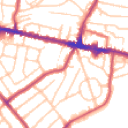 Daytime road noise heatmap for DA16 2LA