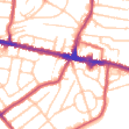 Daytime road noise heatmap for DA16 2LD