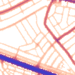 Daytime road noise heatmap for DA16 2LY