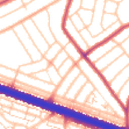 Daytime road noise heatmap for DA16 2PX