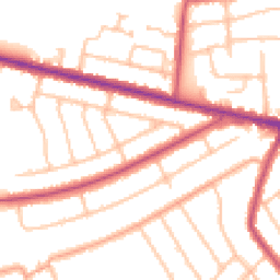 Daytime road noise heatmap for DA16 2RU