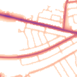 Daytime road noise heatmap for DA16 2SP