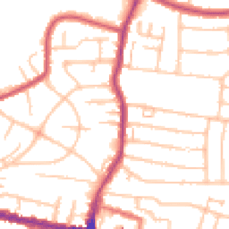 Daytime road noise heatmap for DA16 3DY