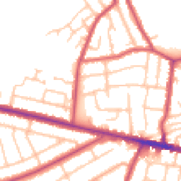 Daytime road noise heatmap for DA16 3LD
