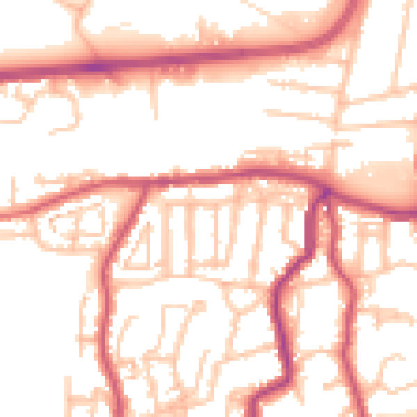 Daytime road noise heatmap for DA17 5AB