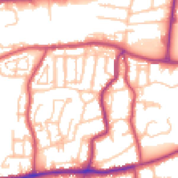 Daytime road noise heatmap for DA17 5AE