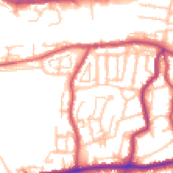 Daytime road noise heatmap for DA17 5AF