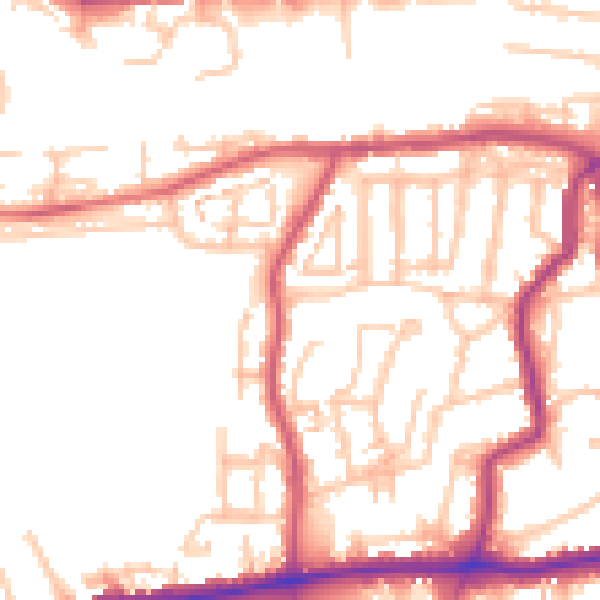 Daytime road noise heatmap for DA17 5AG