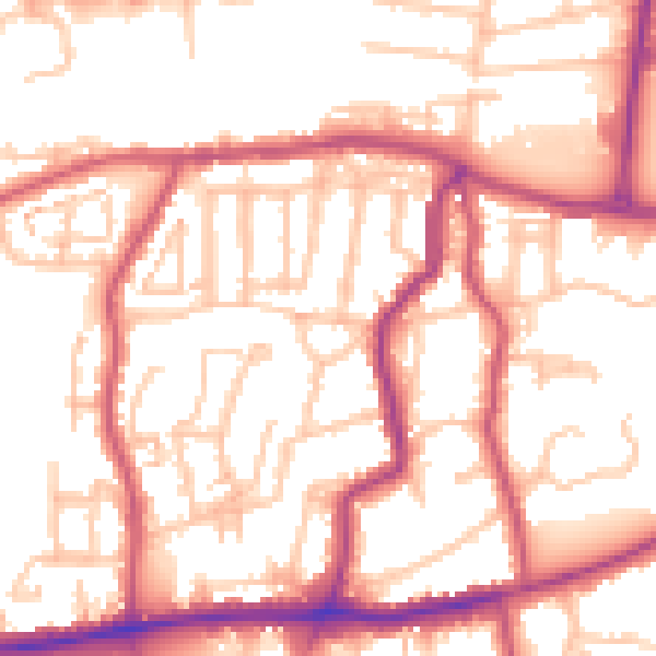 Daytime road noise heatmap for DA17 5AJ