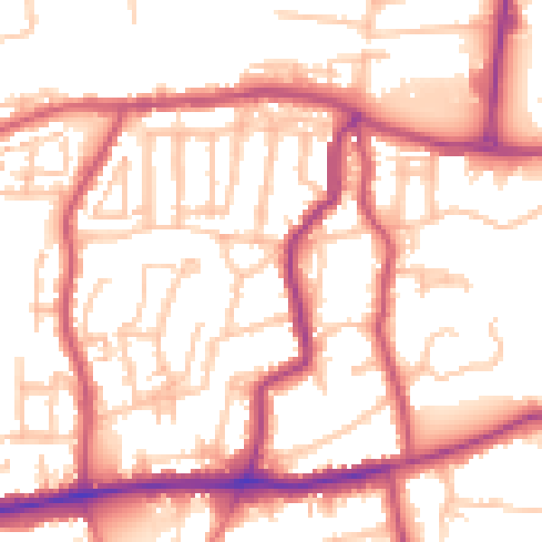 Daytime road noise heatmap for DA17 5AY