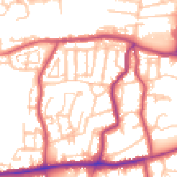 Daytime road noise heatmap for DA17 5AZ