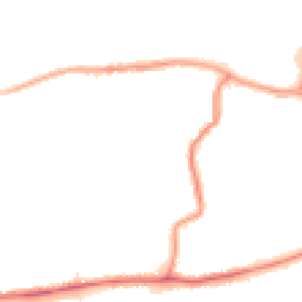 Night-time road noise heatmap for DA17 5AZ
