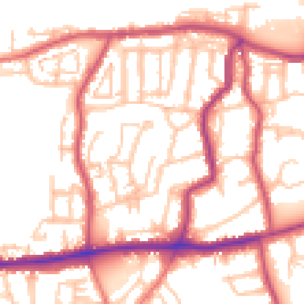 Daytime road noise heatmap for DA17 5BA