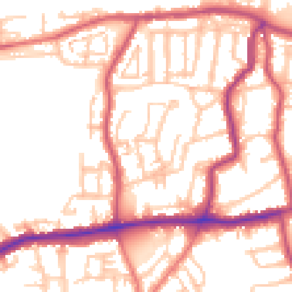 Daytime road noise heatmap for DA17 5BE