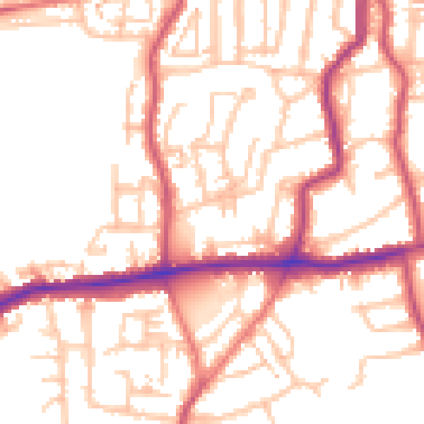 Daytime road noise heatmap for DA17 5BG