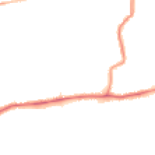 Night-time road noise heatmap for DA17 5BG