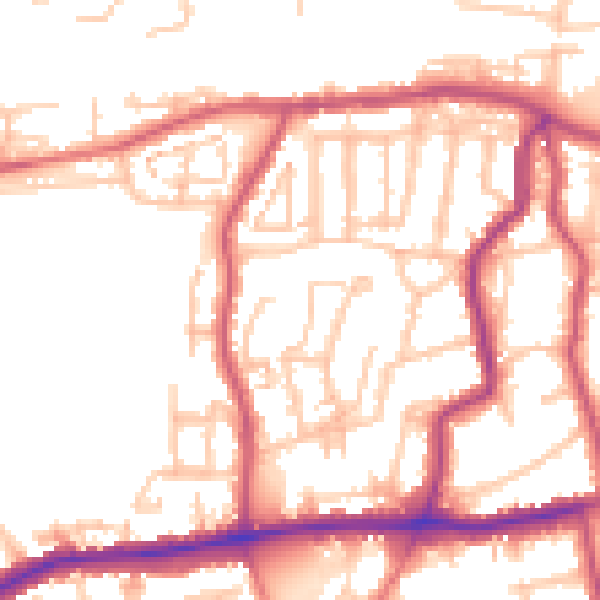 Daytime road noise heatmap for DA17 5BZ