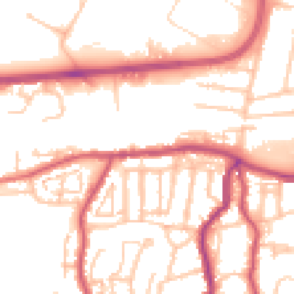 Daytime road noise heatmap for DA17 5DA