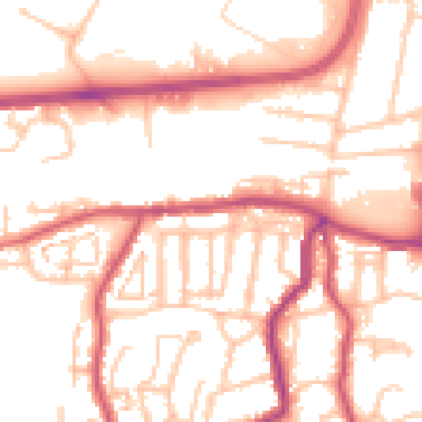 Daytime road noise heatmap for DA17 5DB