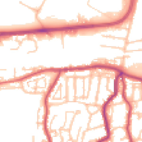 Daytime road noise heatmap for DA17 5DD