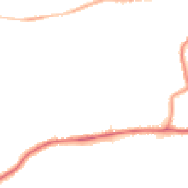 Night-time road noise heatmap for DA17 5EX