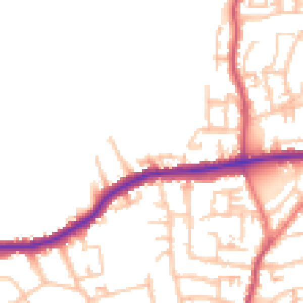Daytime road noise heatmap for DA17 5HR