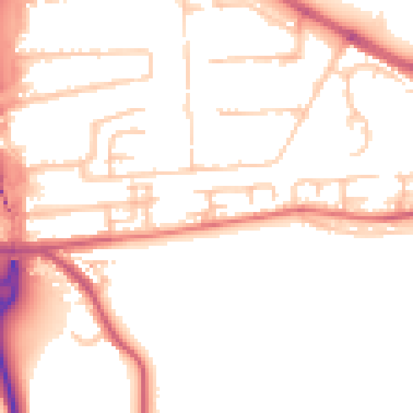 Daytime road noise heatmap for DA17 5RE