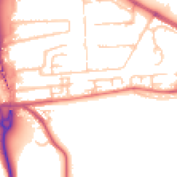 Daytime road noise heatmap for DA17 5RG