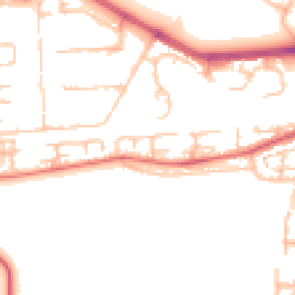 Daytime road noise heatmap for DA17 5RP