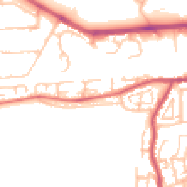 Daytime road noise heatmap for DA17 5RY