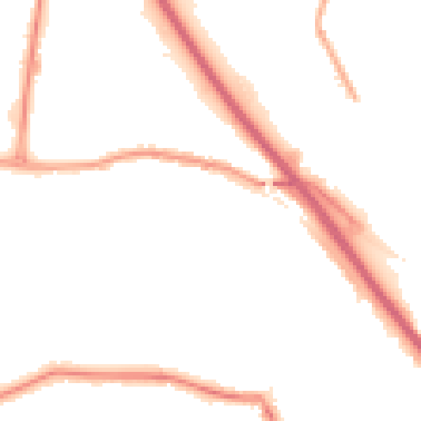 Night-time road noise heatmap for DA17 6DA