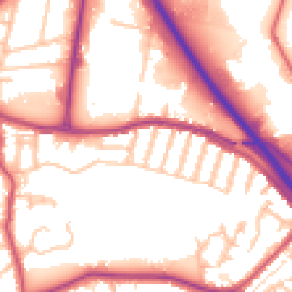 Daytime road noise heatmap for DA17 6DS