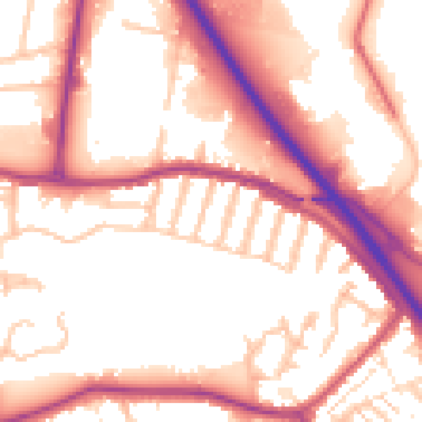 Daytime road noise heatmap for DA17 6DT