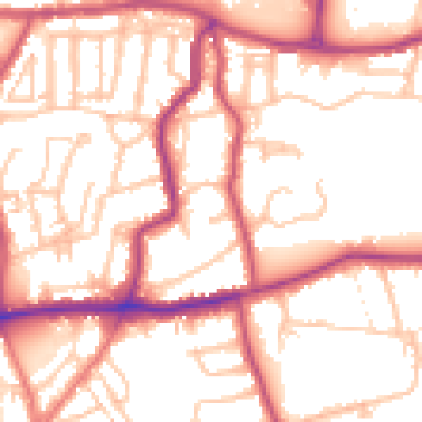 Daytime road noise heatmap for DA17 6EU