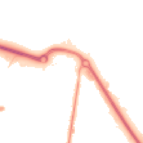 Night-time road noise heatmap for DA17 6FB