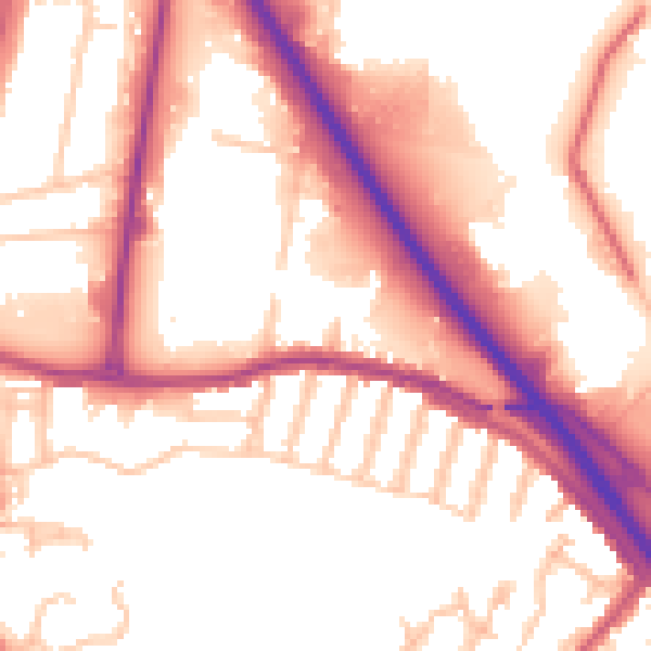 Daytime road noise heatmap for DA17 6FE