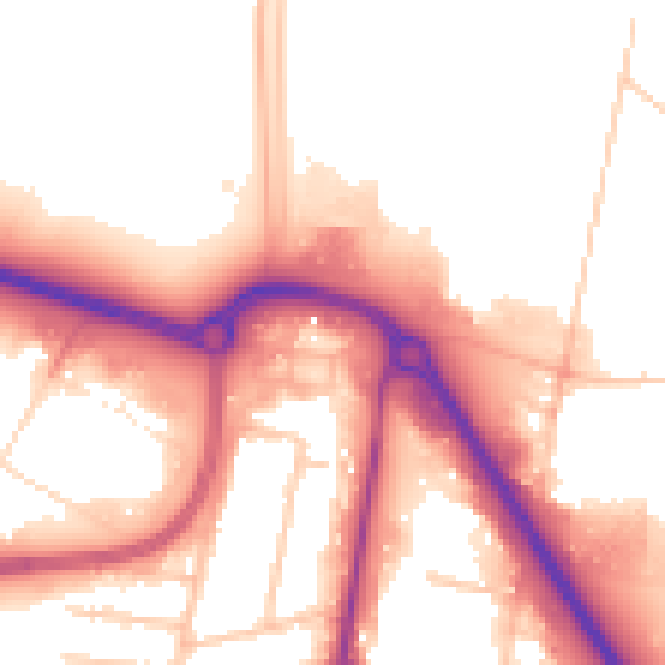 Daytime road noise heatmap for DA17 6FH