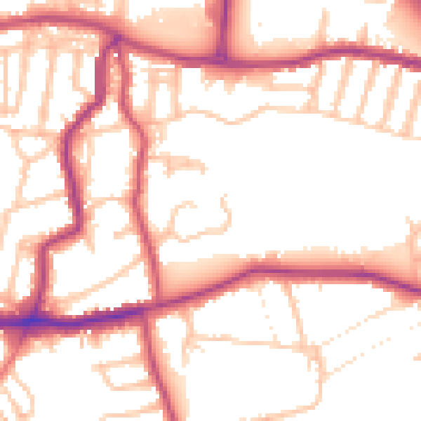 Daytime road noise heatmap for DA17 6JE