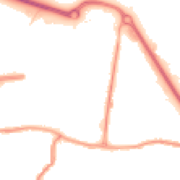 Night-time road noise heatmap for DA17 6JT