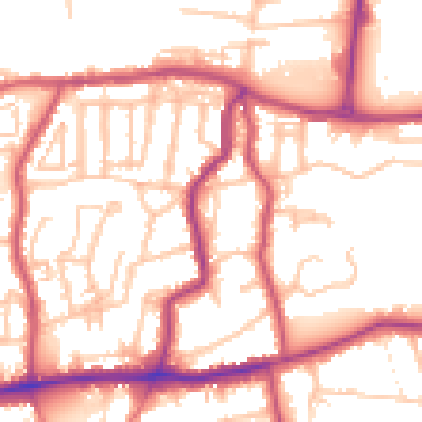 Daytime road noise heatmap for DA17 6LH