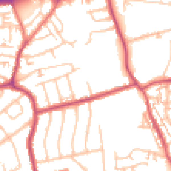 Daytime road noise heatmap for DA17 6LP