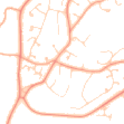Daytime road noise heatmap for DA3 8LP