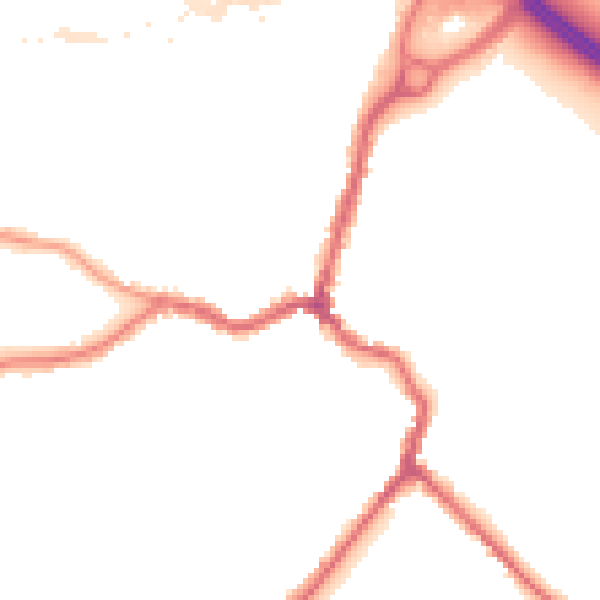 Night-time road noise heatmap for DA5 1AA