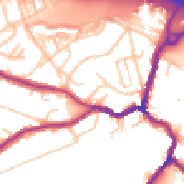 Daytime road noise heatmap for DA5 1AN