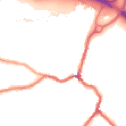 Night-time road noise heatmap for DA5 1AP