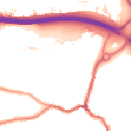 Night-time road noise heatmap for DA5 1AX